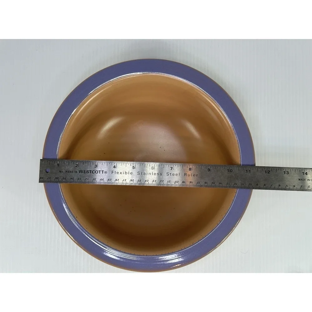 Vintage Heavy Stacking Stonewear Serving‎ Baking Bowl Periwinkle 11 3/8